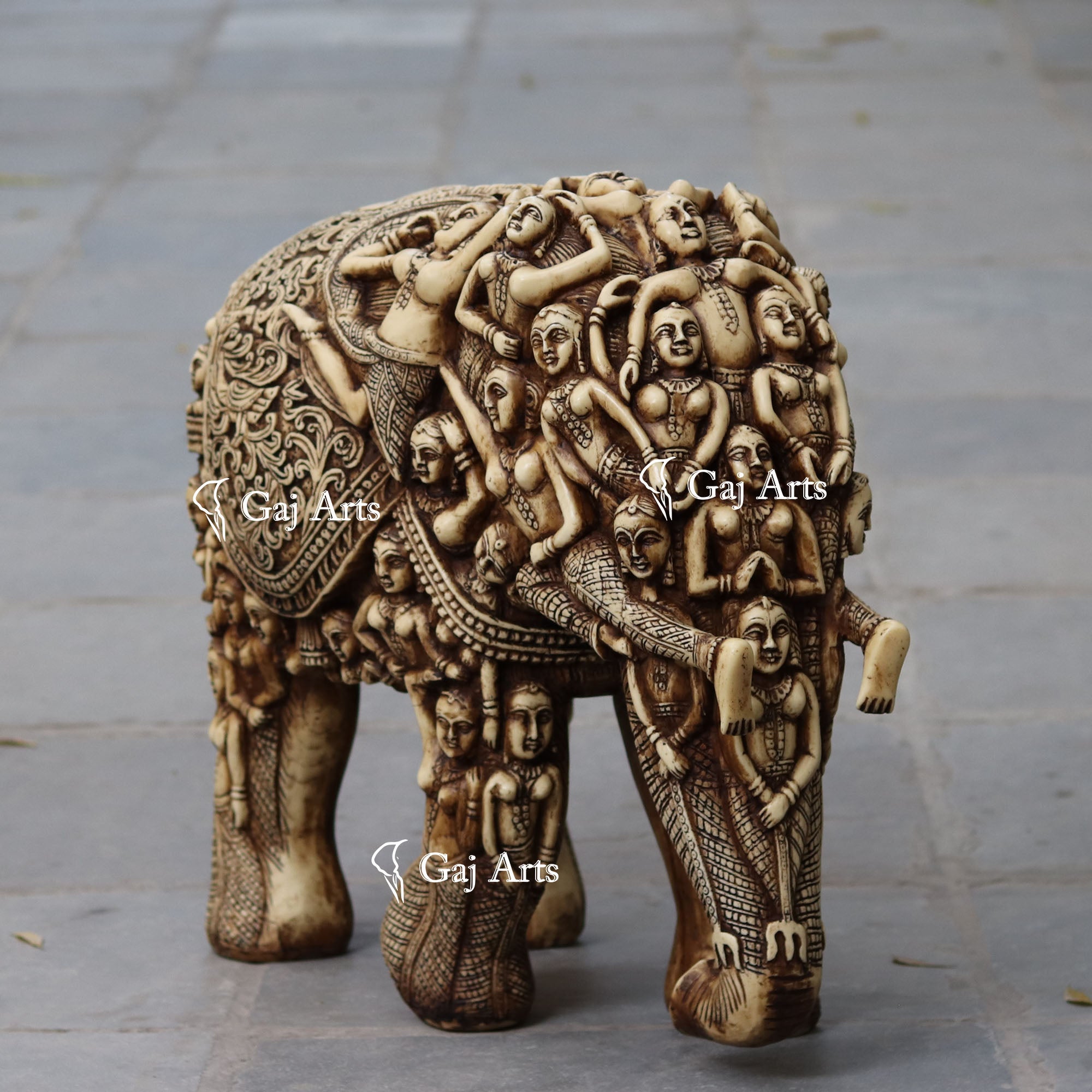 Marble Elephant Statue | 30 Inch