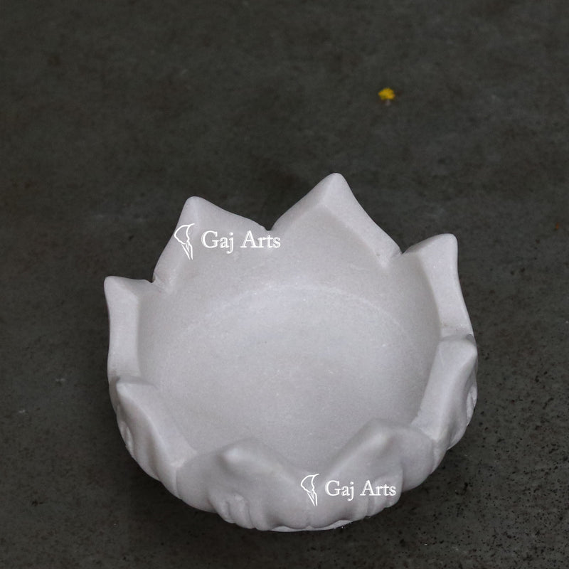 Marble Flower Bowl 6"