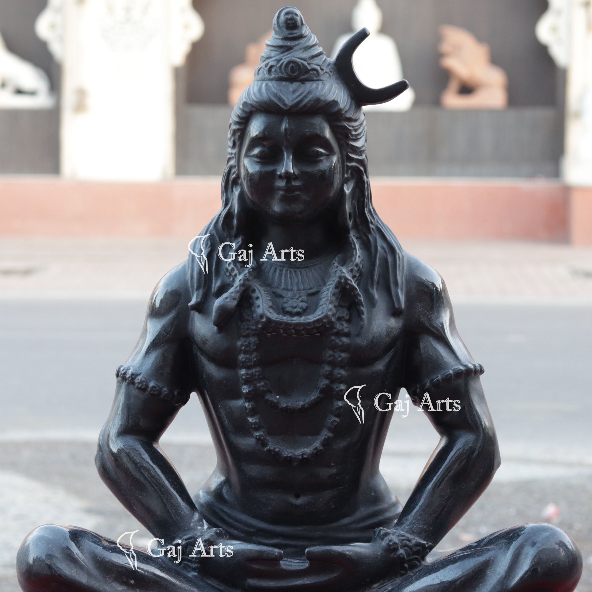 Black Marble Shiva Statue | 24 Inch