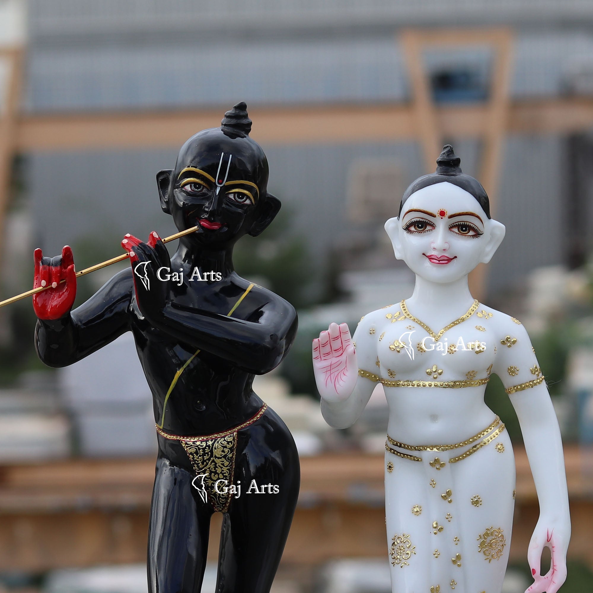 Rajasthan Black Marble Iskon Radha Krishna Idol | 18 Inch