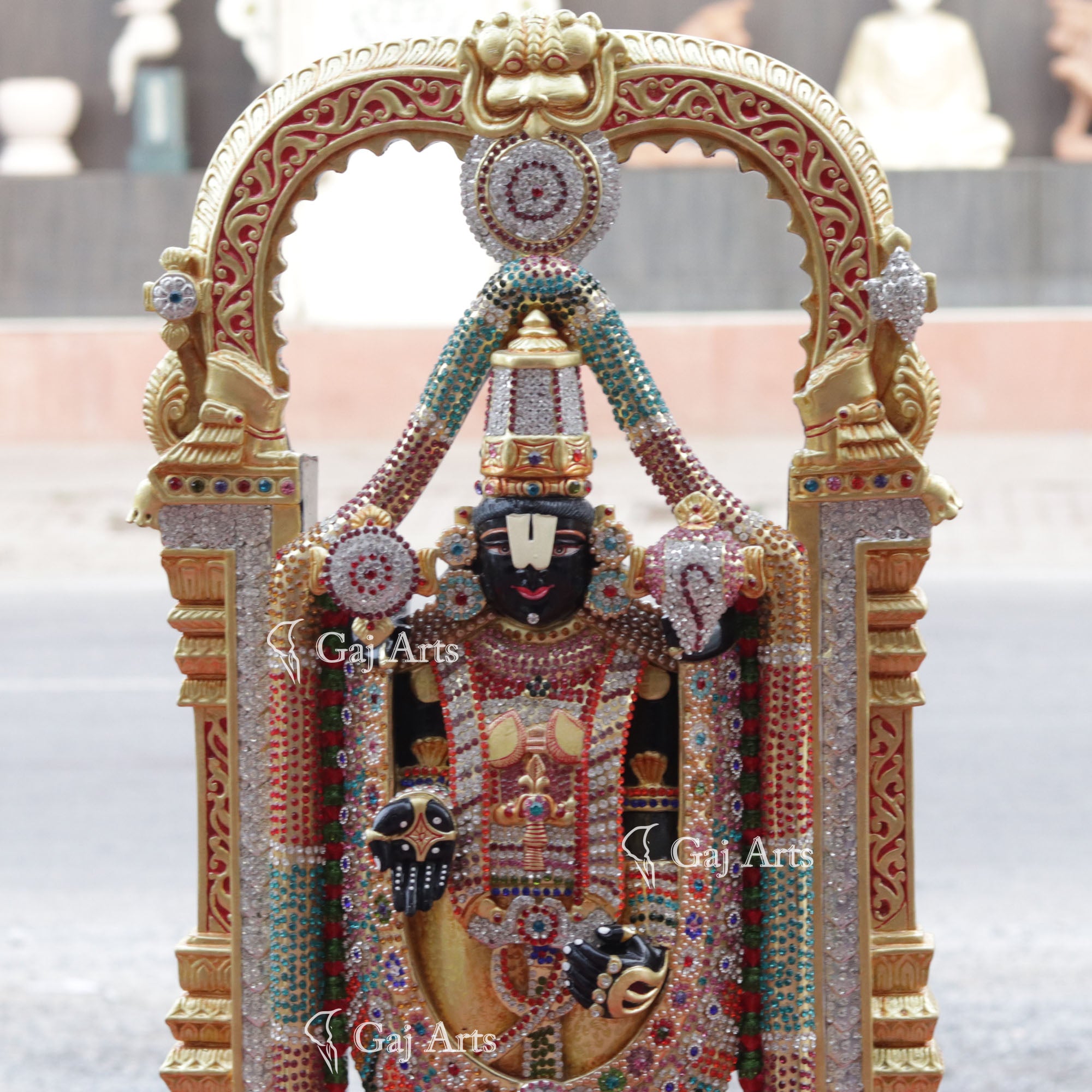 Black Marble Tirupati Balaji Idol | 30 Inch