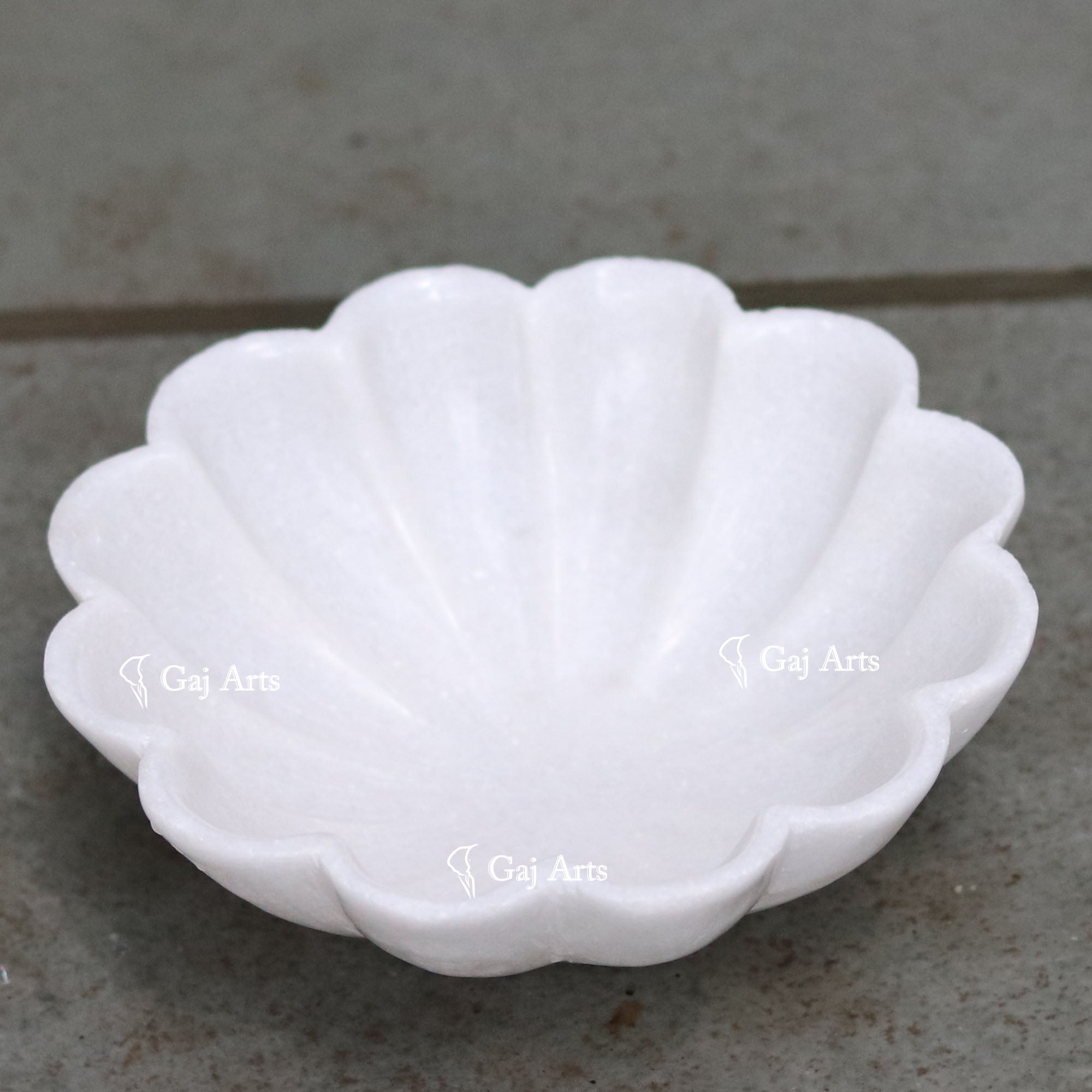 White Marble Blossom Bowl | 6 Inch