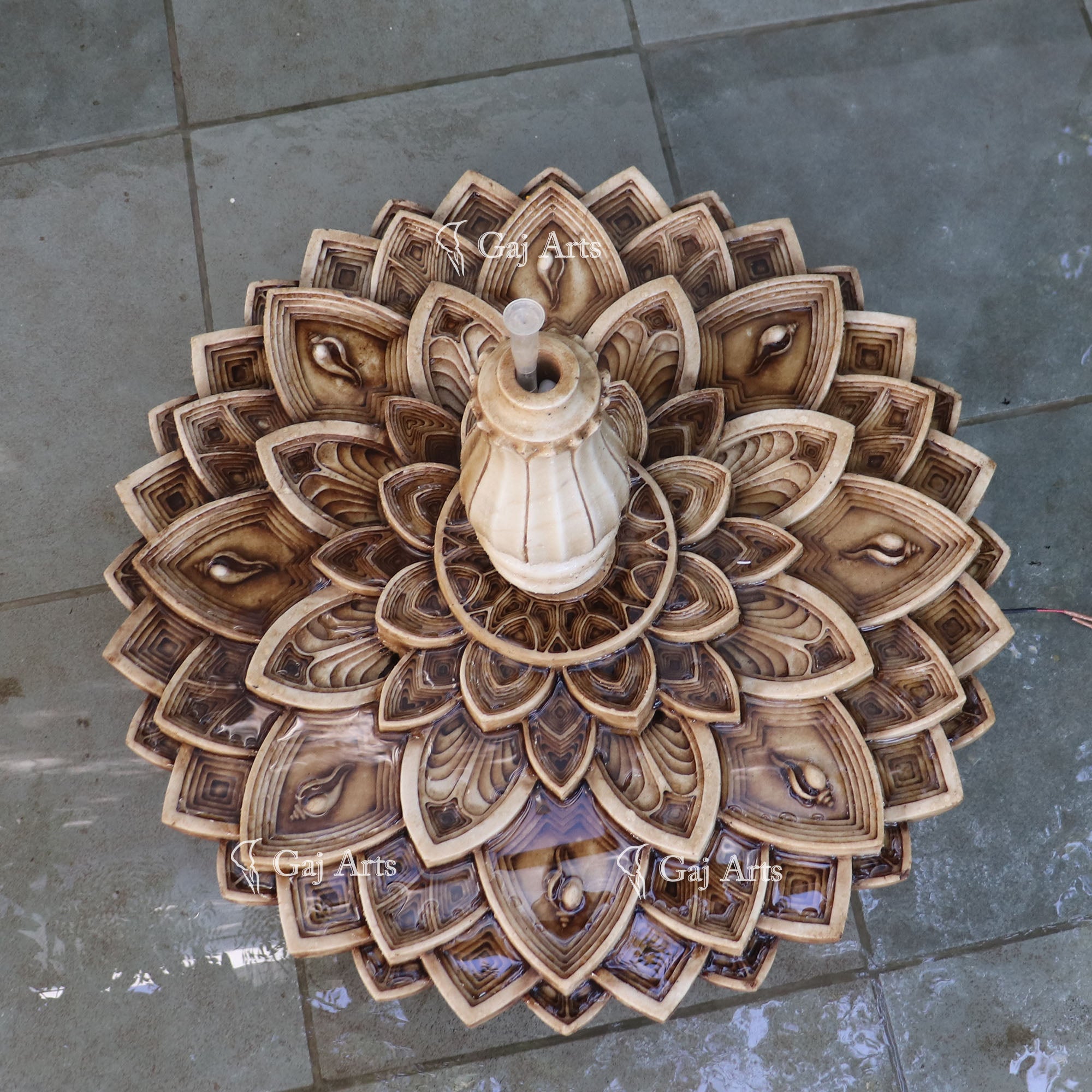 White Marble Fountain | 36 Inch