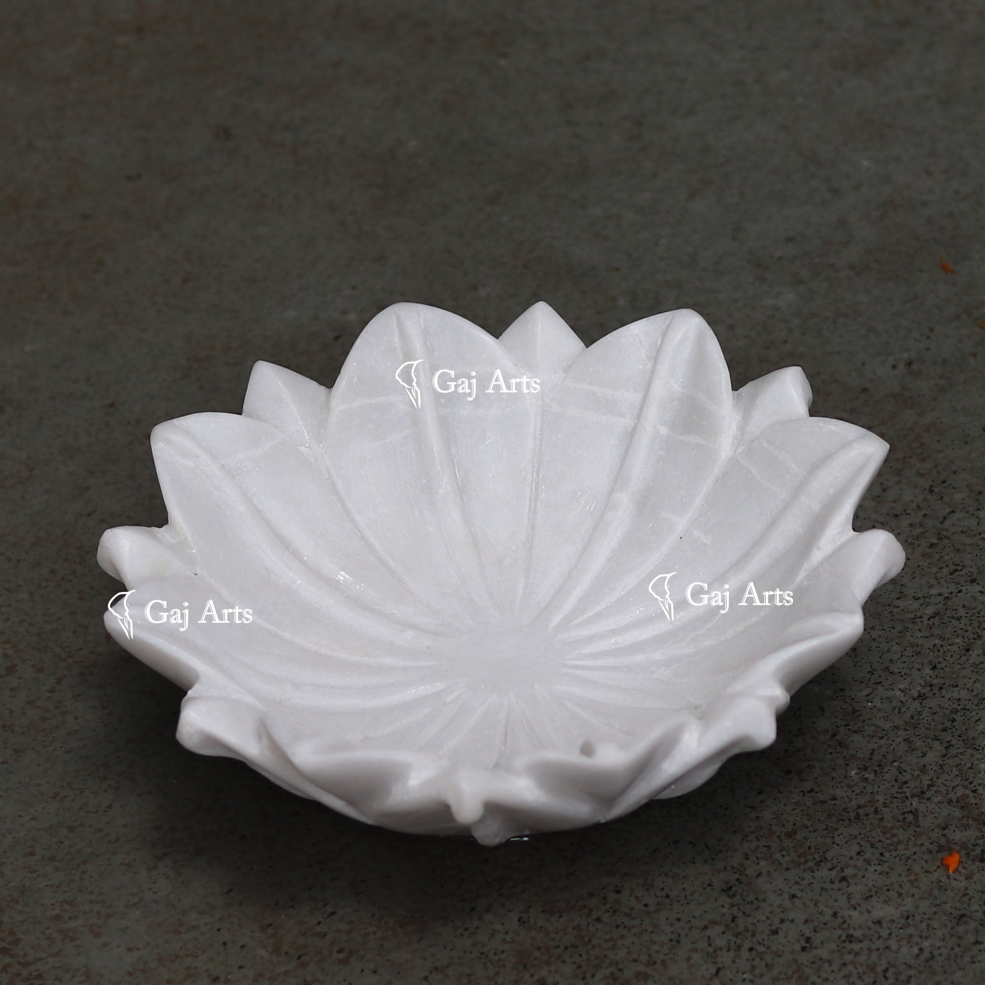 White Marble Refined Flower Bowl | 8 Inch