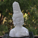 White Marble Lady Statue | 18 Inch