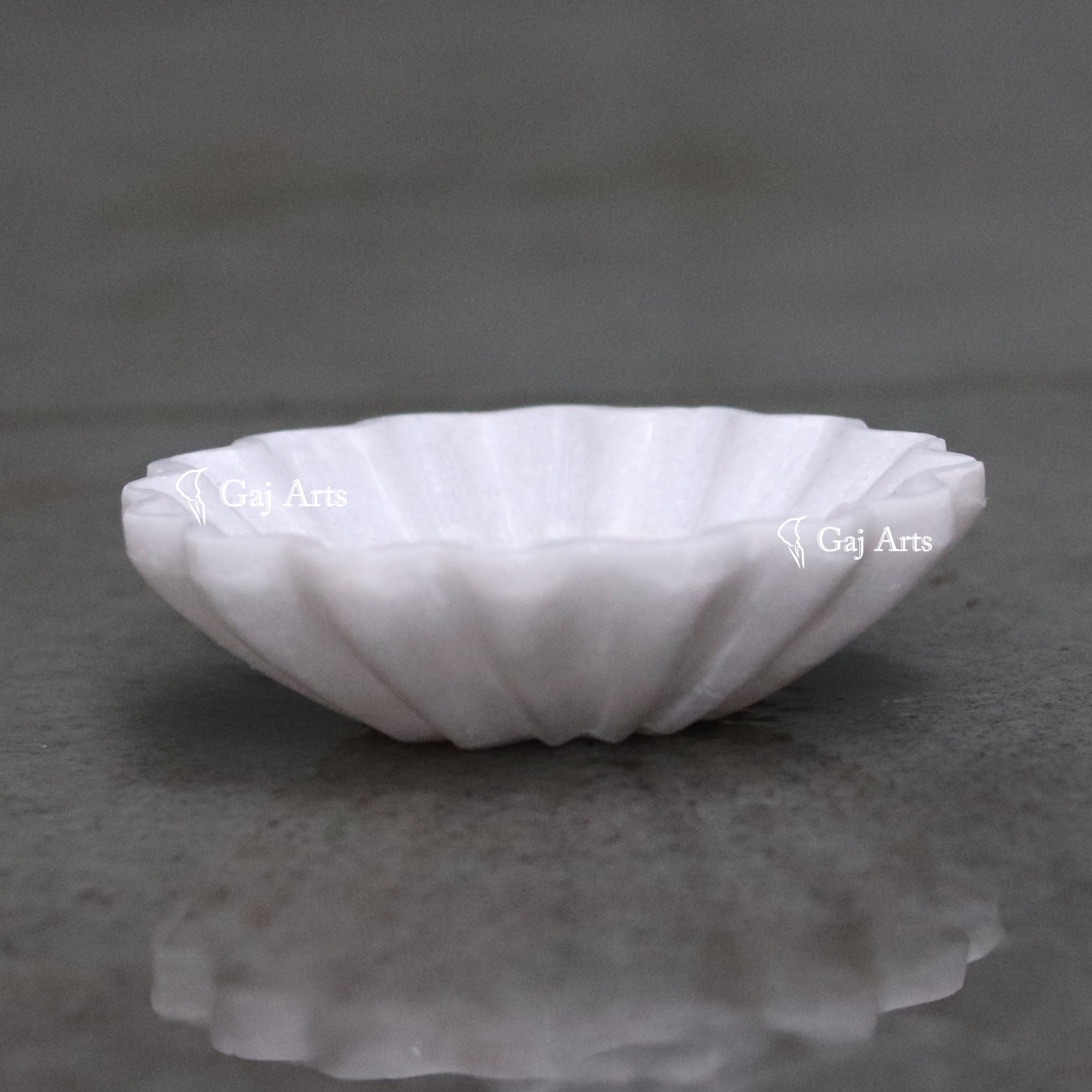 White Marble Flower Bowl | 5 Inch