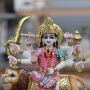 White Marble Durga Maa Statue | 12 Inch