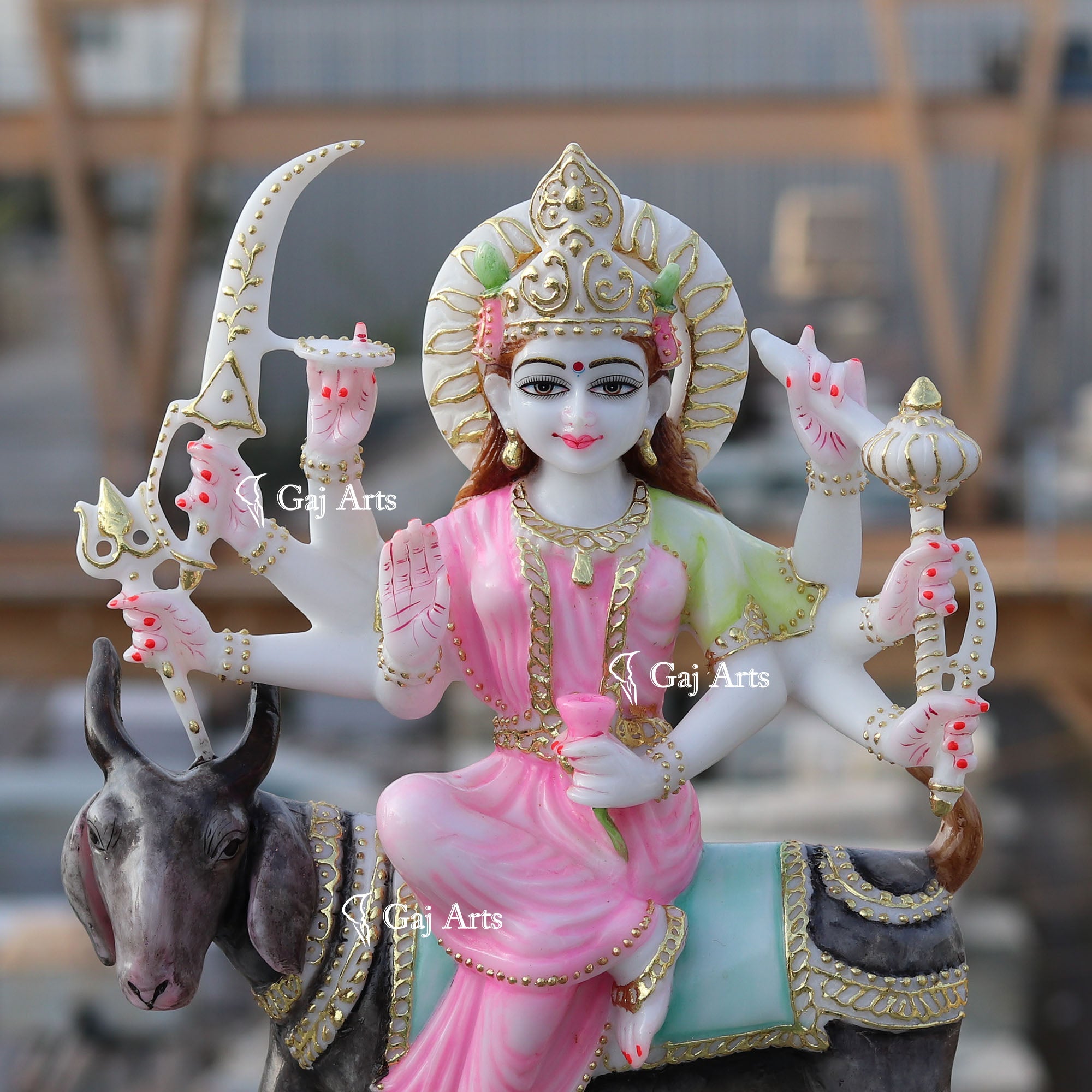 White Marble Ethiopia Meldi Maa Idol | 18 Inch
