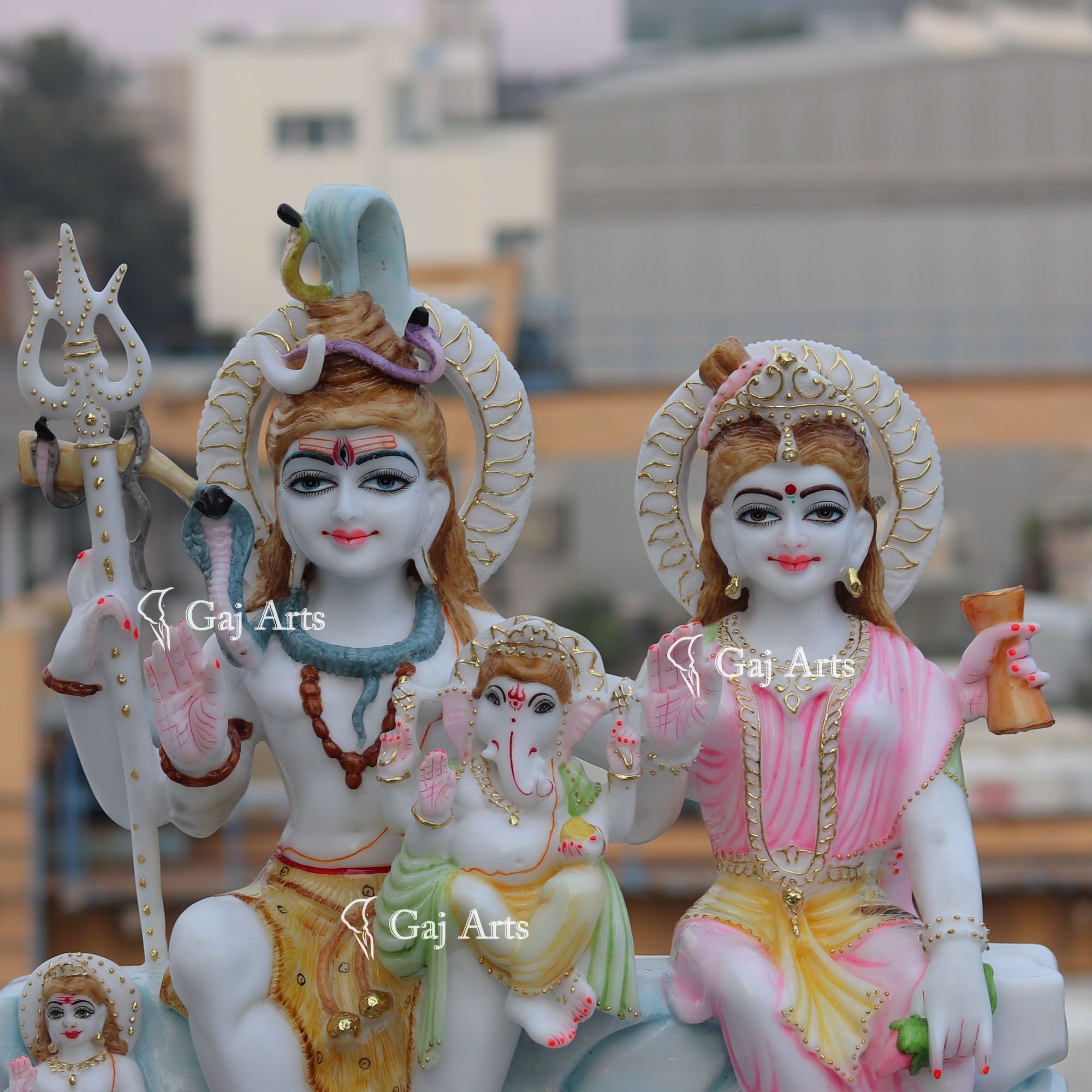 Marble Shiv Parivar Idol | 24 Inch