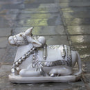Makrana Marble Nandi Idol | 18 Inch