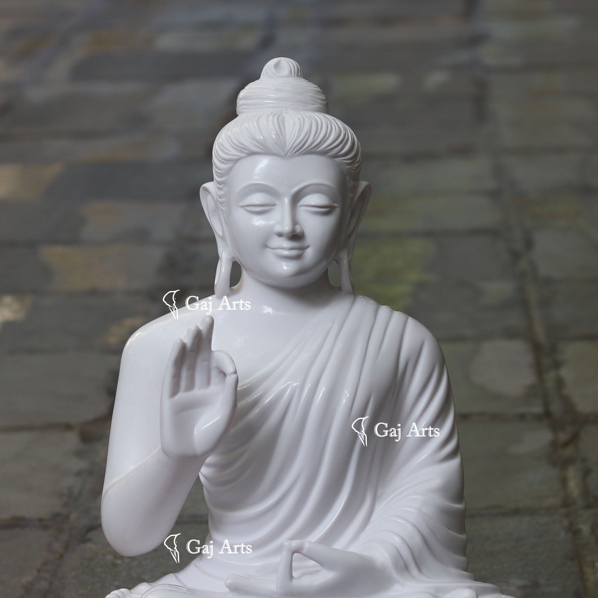 Korean Marble Buddha Statue | 24 Inch