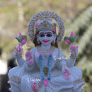 White Marble Lakshmi Maa Idol | 9 Inch