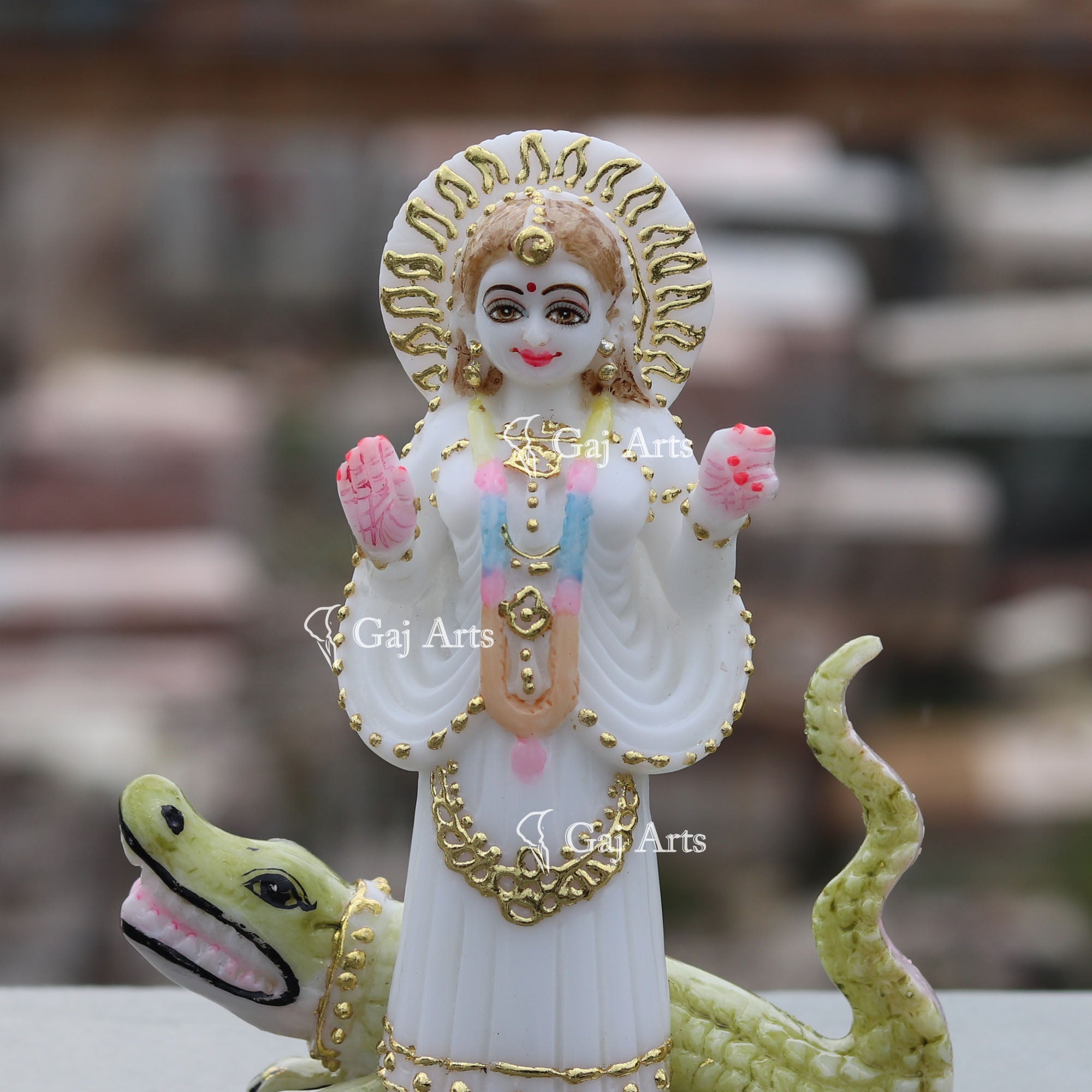 White Marble Khodiyar Maa Idol | 7 Inch
