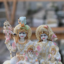 White Marble Shiv Parivar Statue | 12 Inch