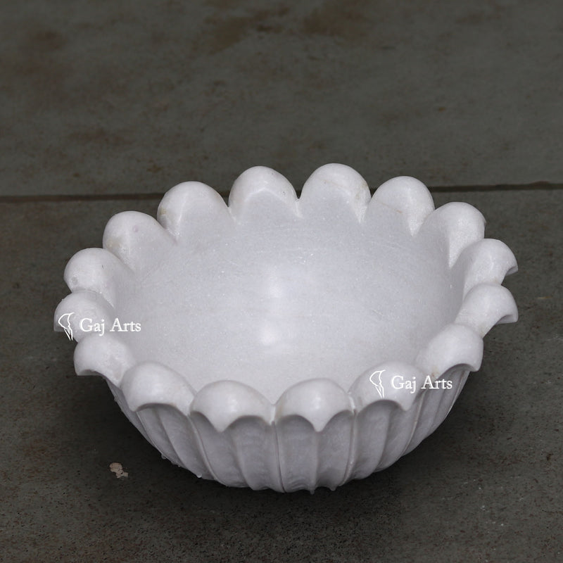 Marble Flower Bowl 12"