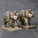 White Marble Elephant Idol | 18 Inch