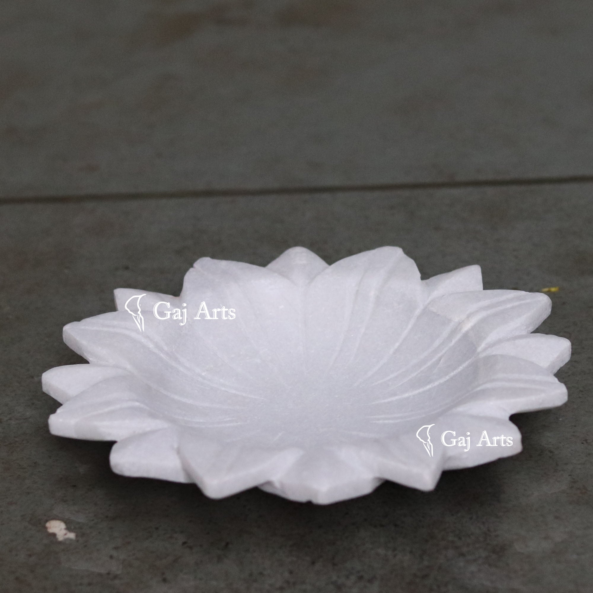 White Marble Refined Flower Bowl | 9 Inch