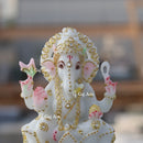 White Marble Ganesh Murti | 6 Inch