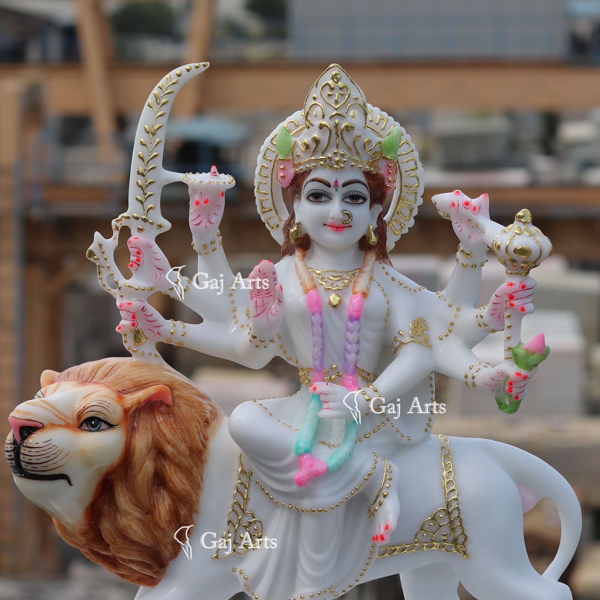 Durga Maa Marble Idol | 18 Inch
