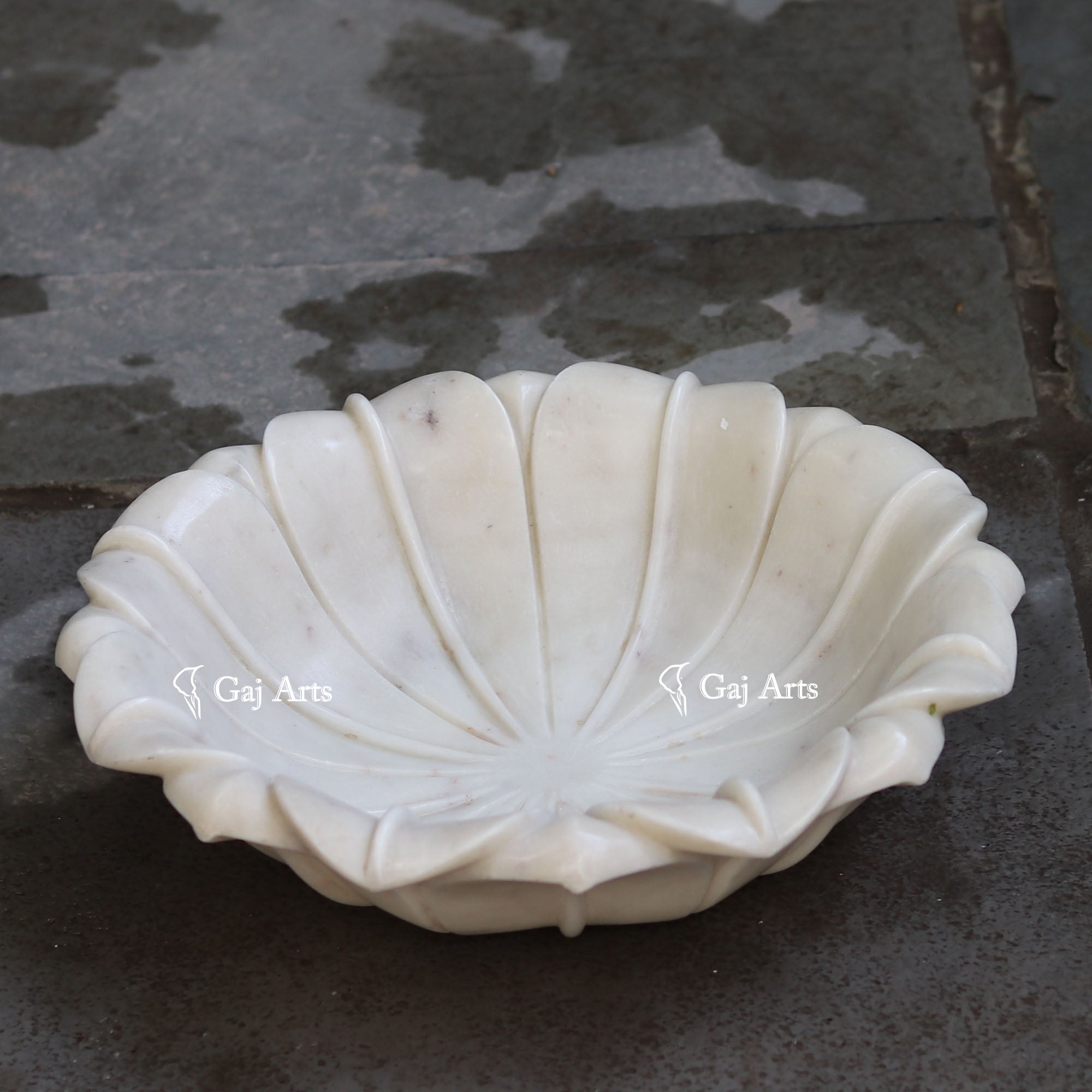 White Marble Premium Centerpiece Bowl | 15 Inch