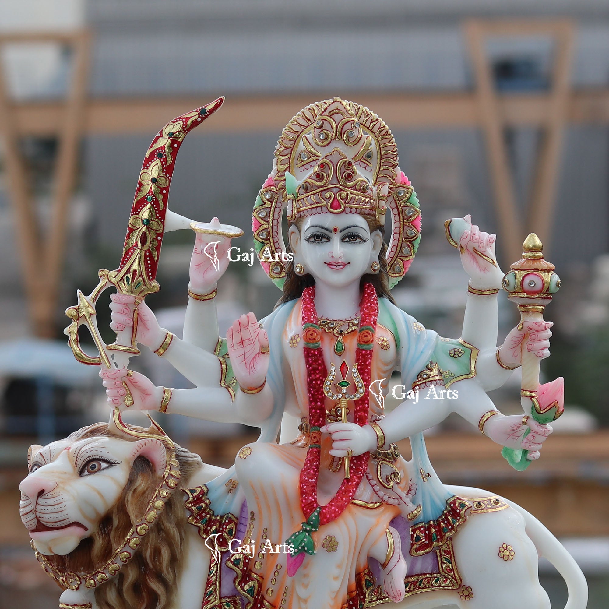 Marble Durga Maa Idol | 18 Inch