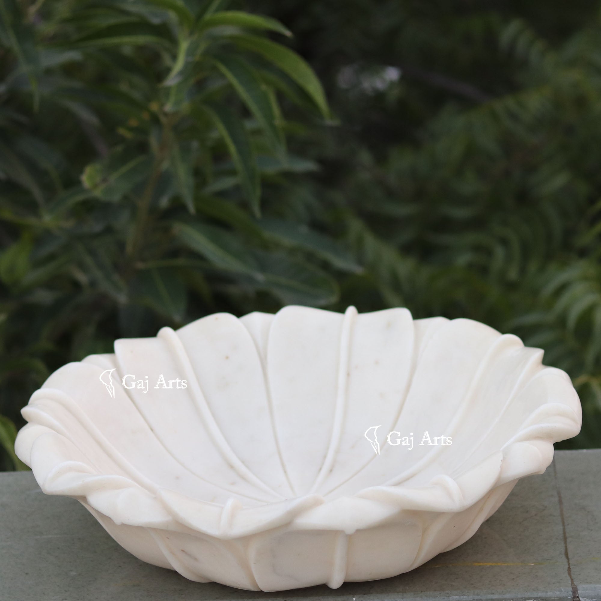 White Marble Grand Decorative Bowl | 18 Inch