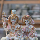 White Marble Shiv Parivar Statue | 12 Inch