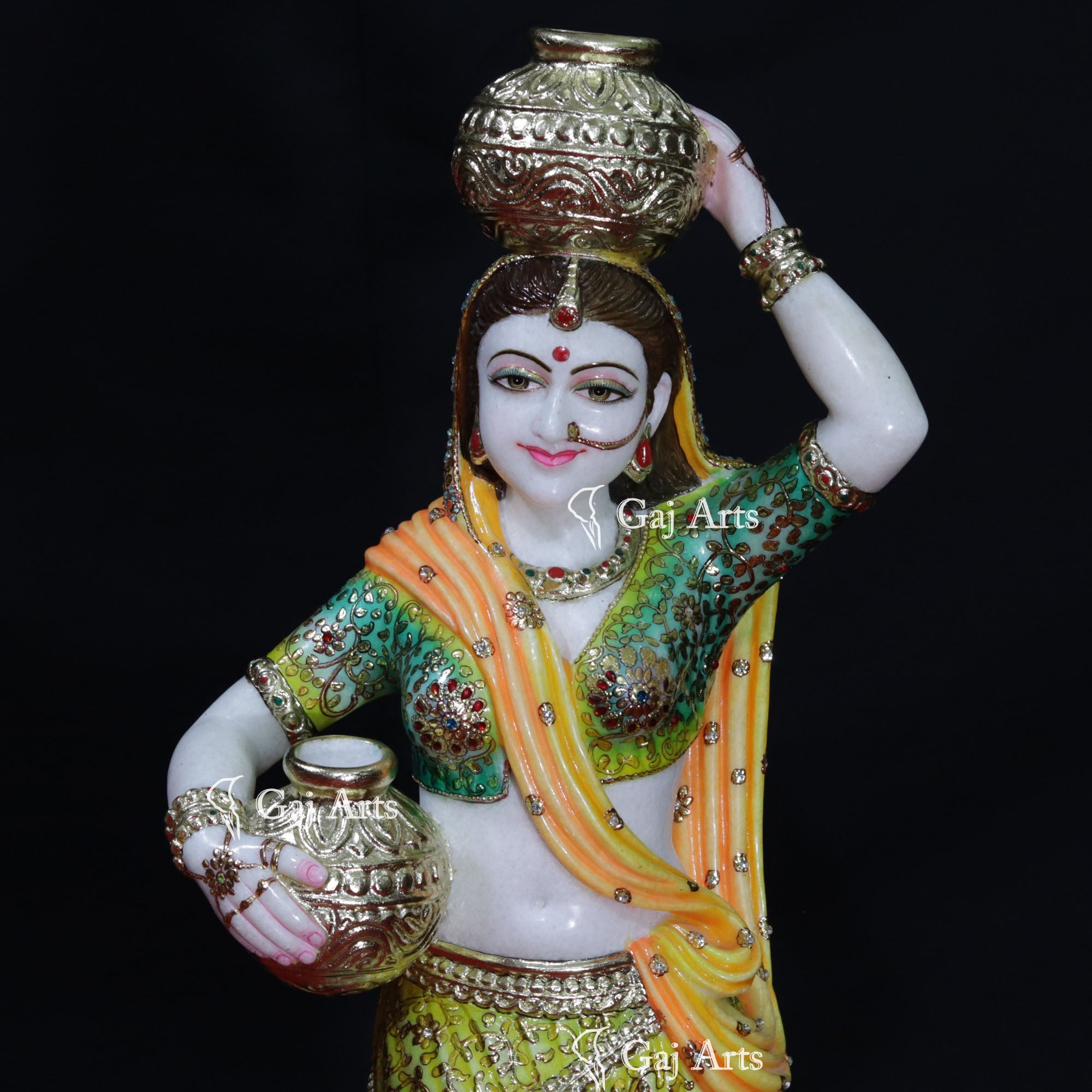 White Makrana Marble Bani Thani Statue | 42 Inch