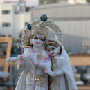 White Marble Ethiopia Radha Krishna Idol | 24 Inch