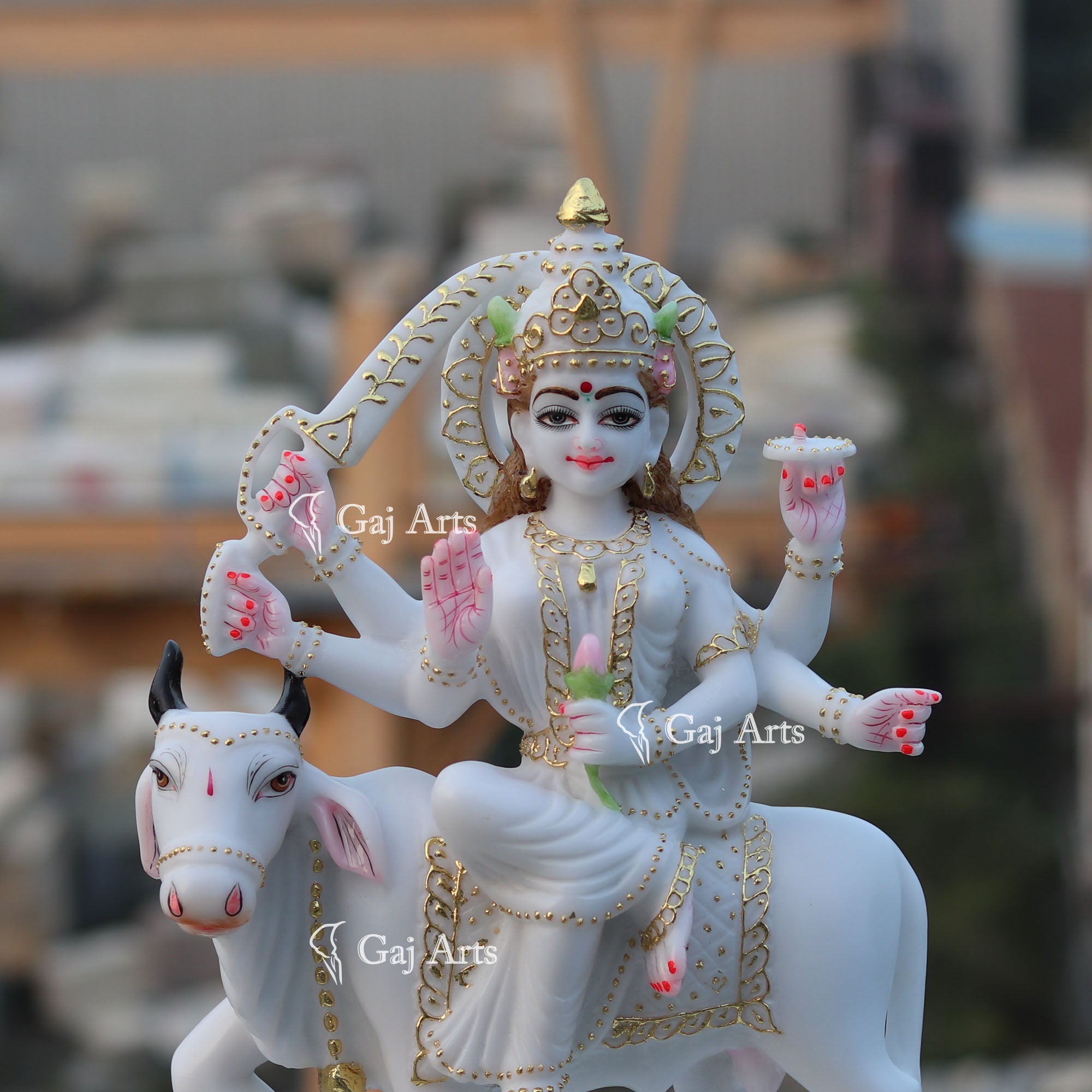 White Marble Umiya Maa Idol | 18 Inch