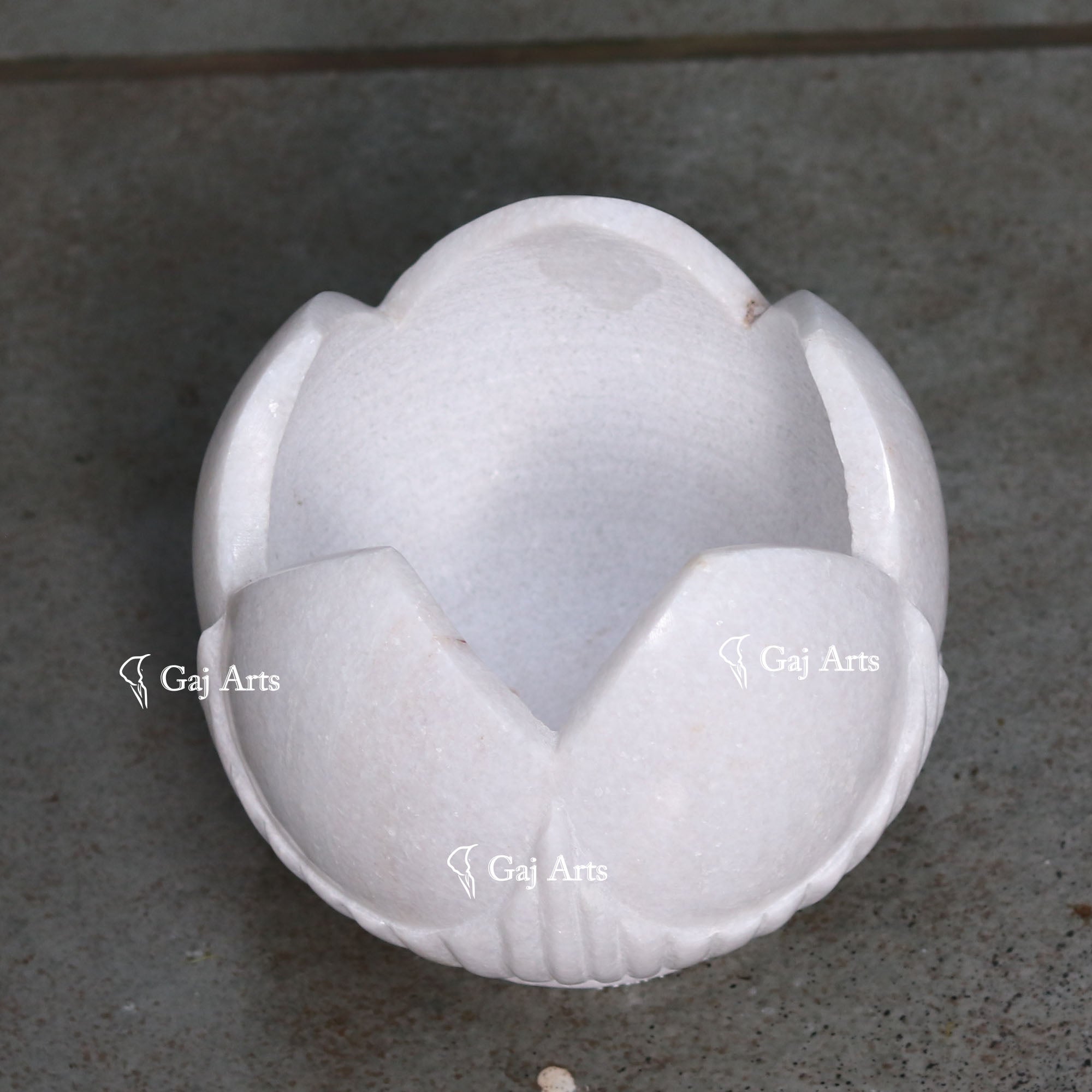 White Marble Elegant Mini Flower Bowl | 5 Inch