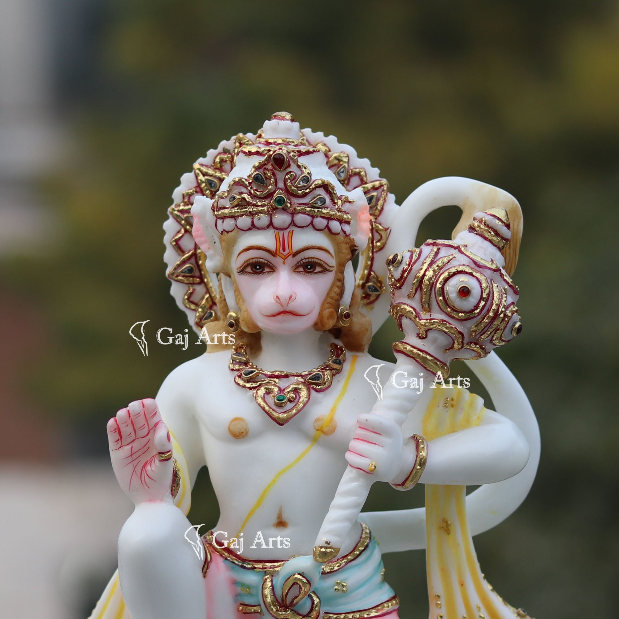 Marble Hanuman Ji Idol | 9 Inch