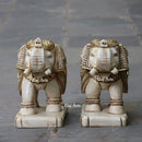 Antique Finish Elephant Statue | 18 Inch