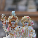 White Marble Shiv Parivar Idol | 7 Inch