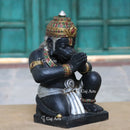 Black Marble Veer Hanuman Ji Idol | 18 Inch