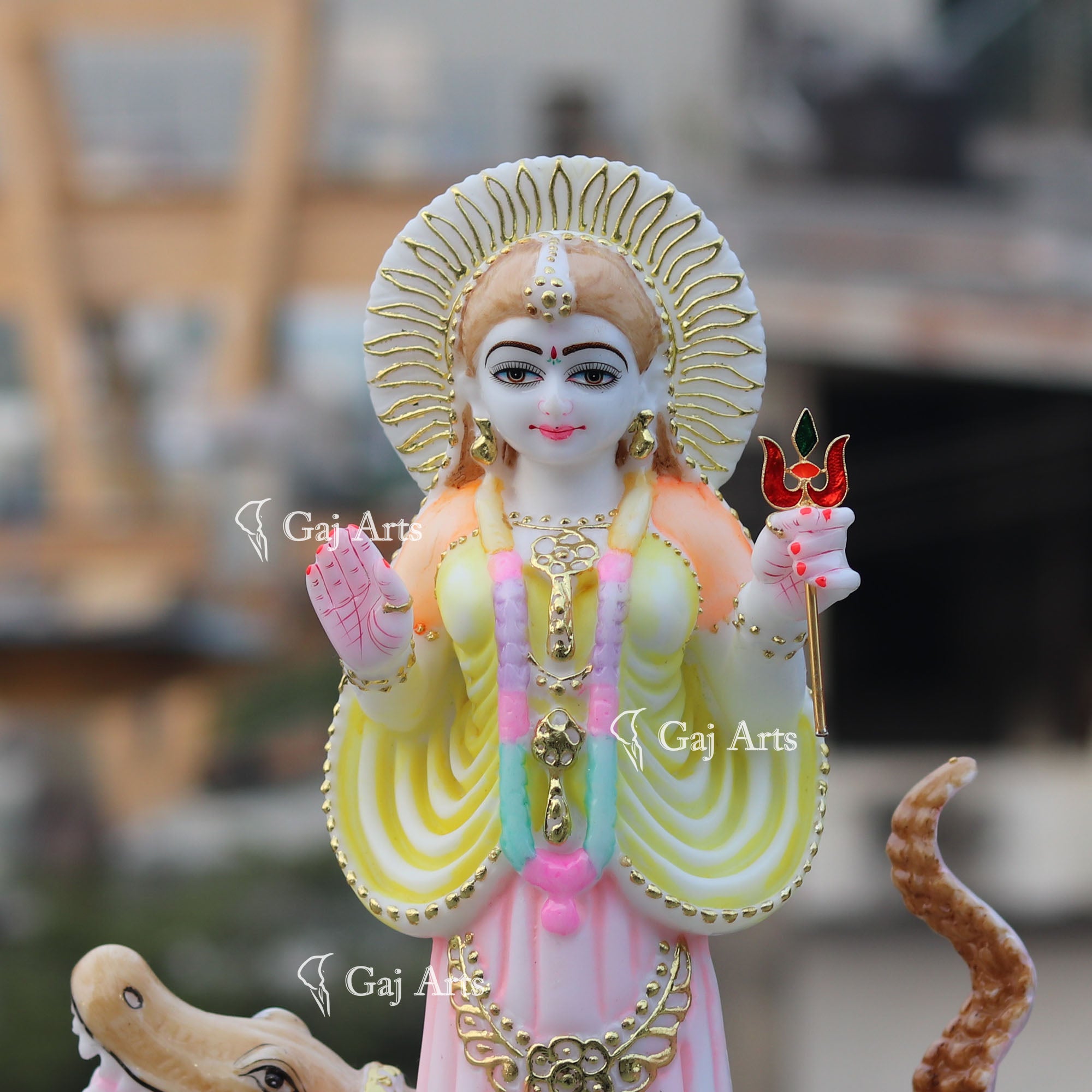 White Marble Khodiyar Maa Idol | 15 Inch
