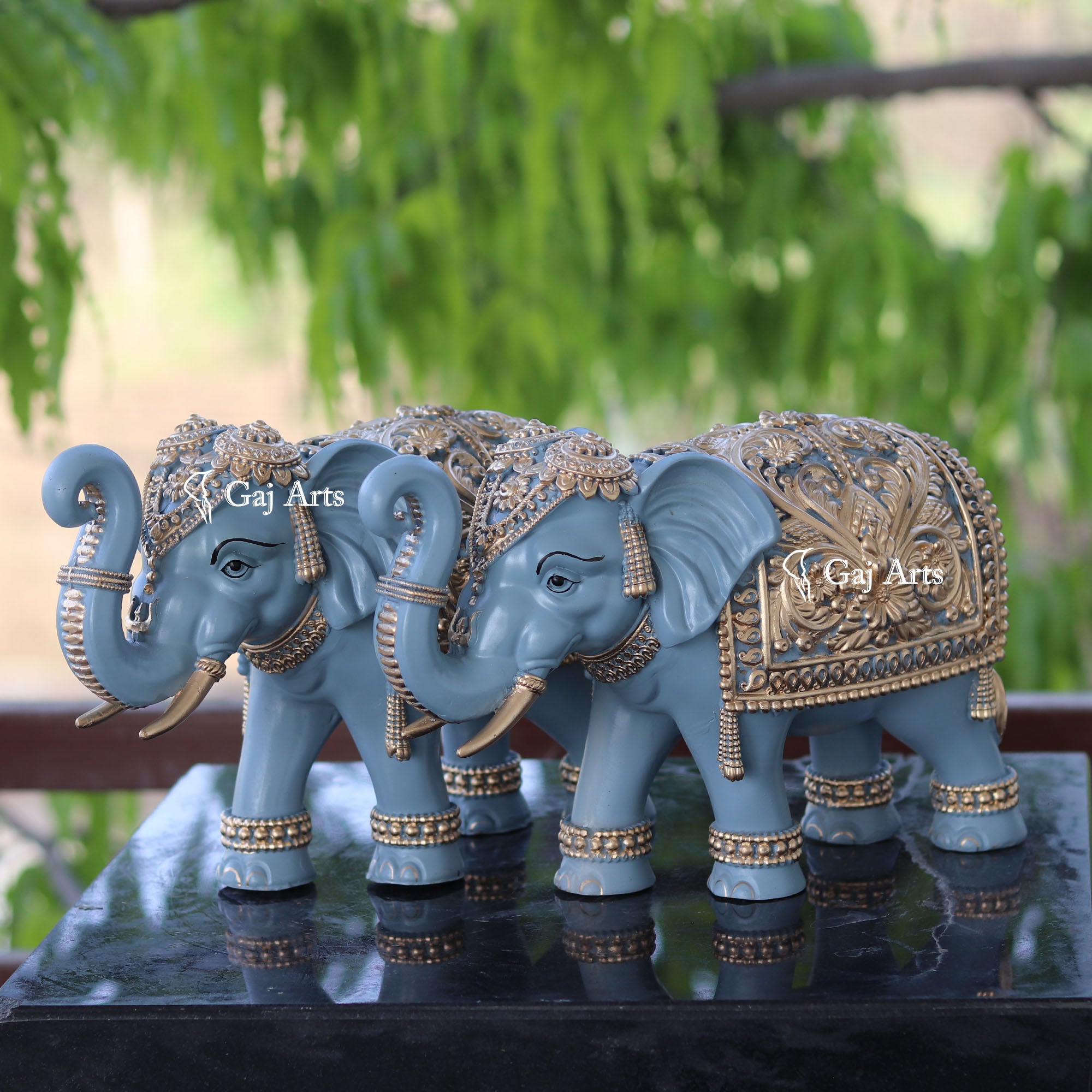 Korean Marble Elephant Statue | 12 Inch
