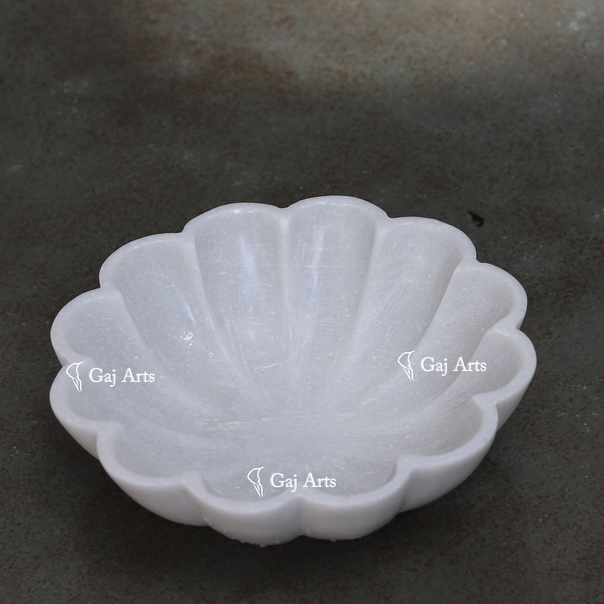 White Marble Classic Bloom Bowl | 8 Inch