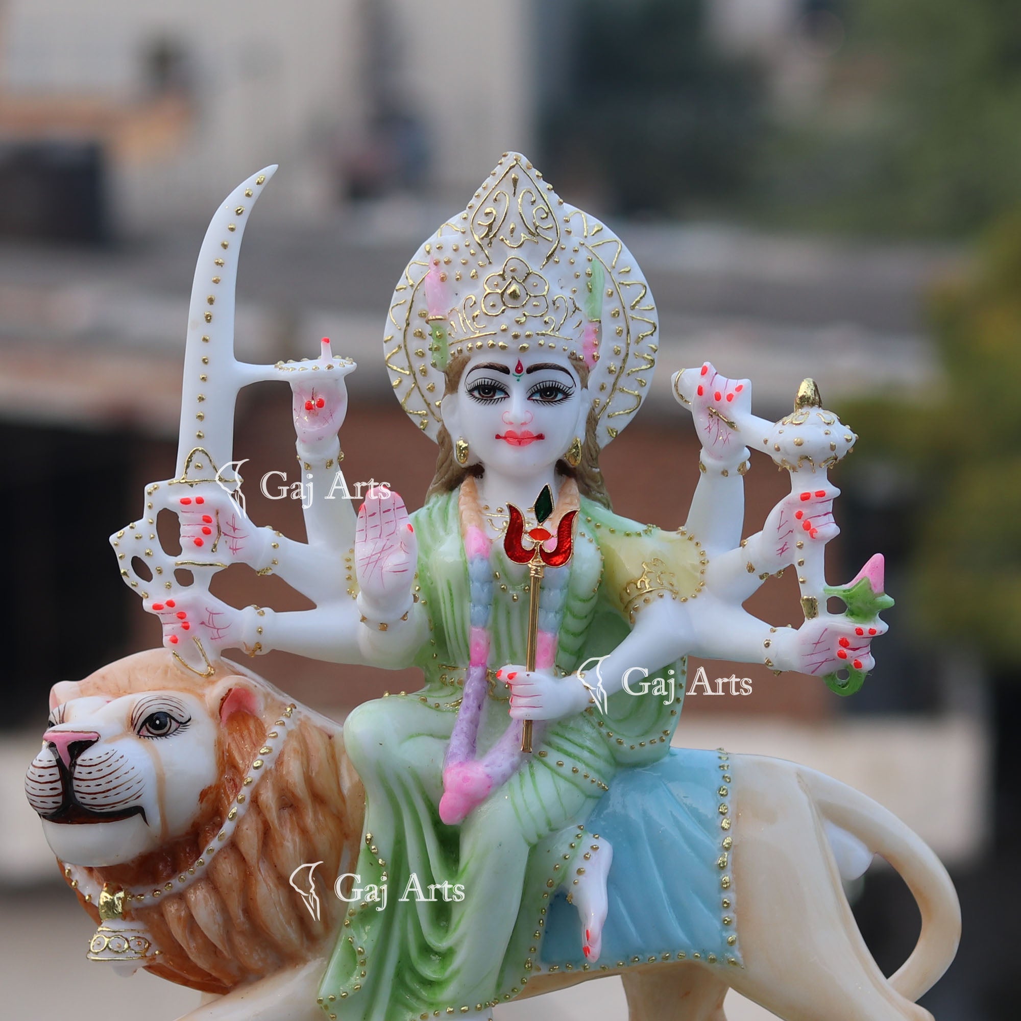 Marble Durga Maa Idol | 15 Inch