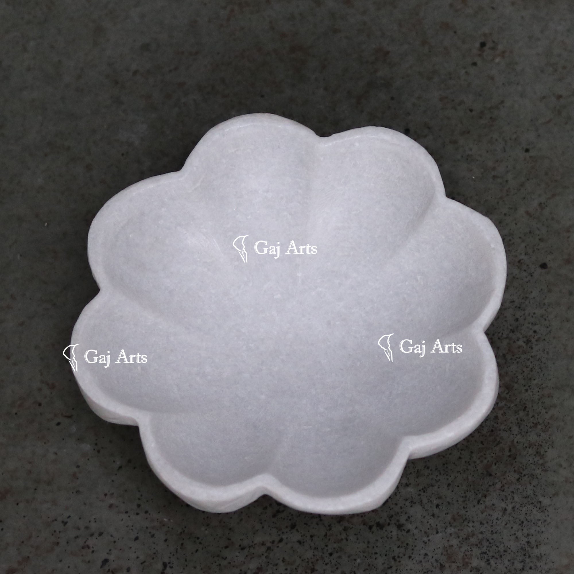 White Marble Mini Flower Bowl | 5 Inch