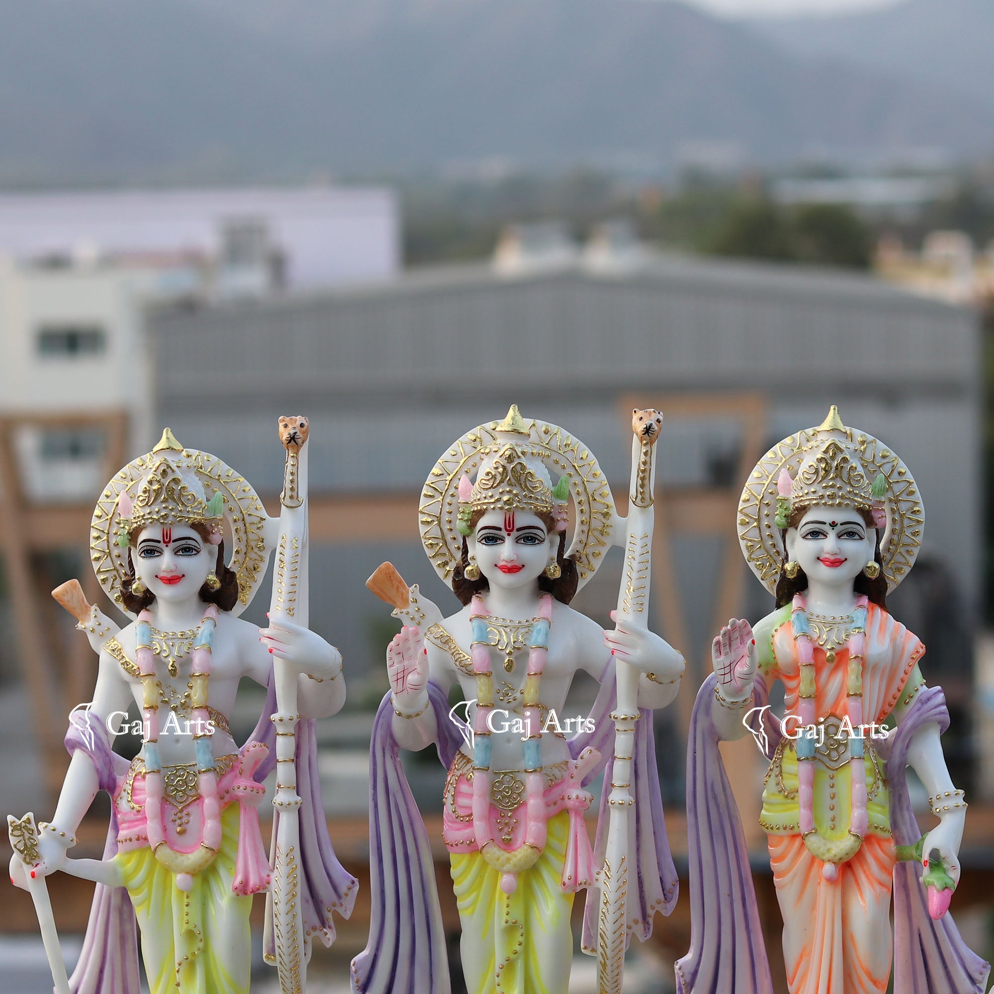 Ethiopia Marble Ram Jodi Idol | 18 Inch