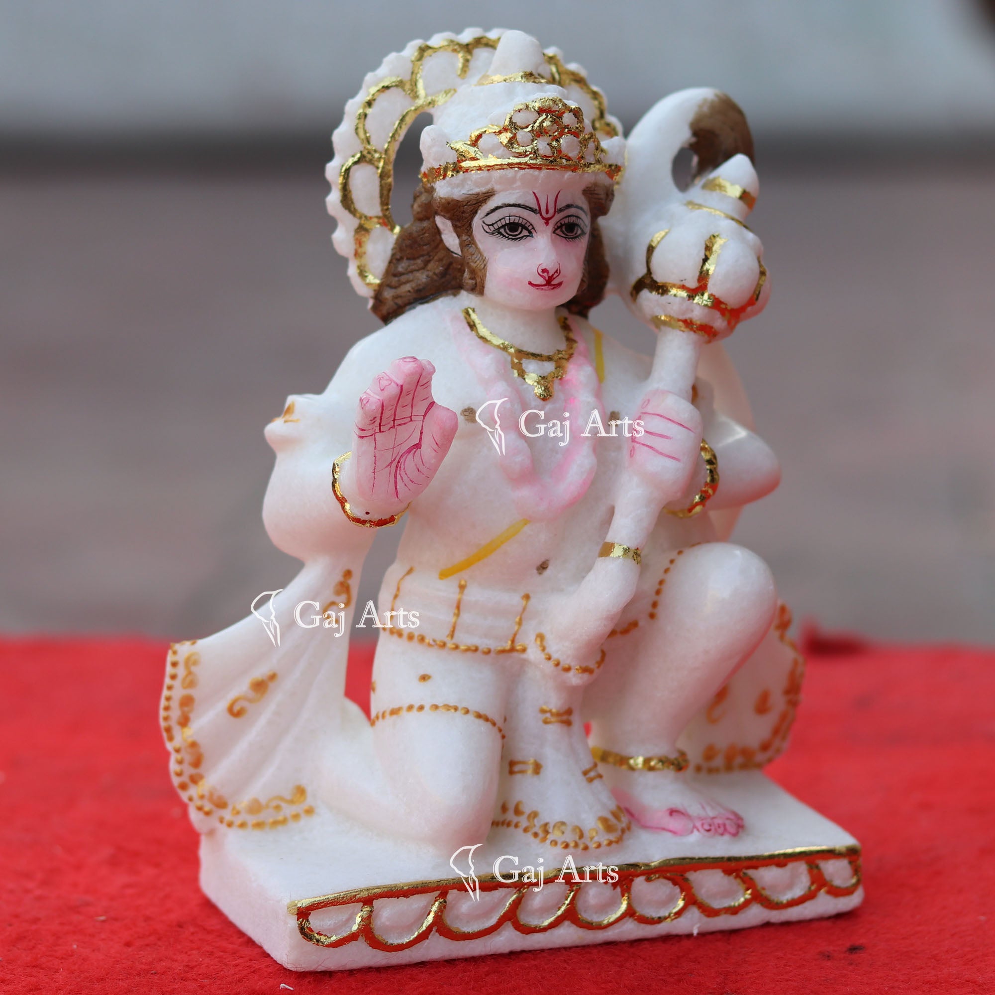 Marble Hanuman Ji Idol | 7 Inch