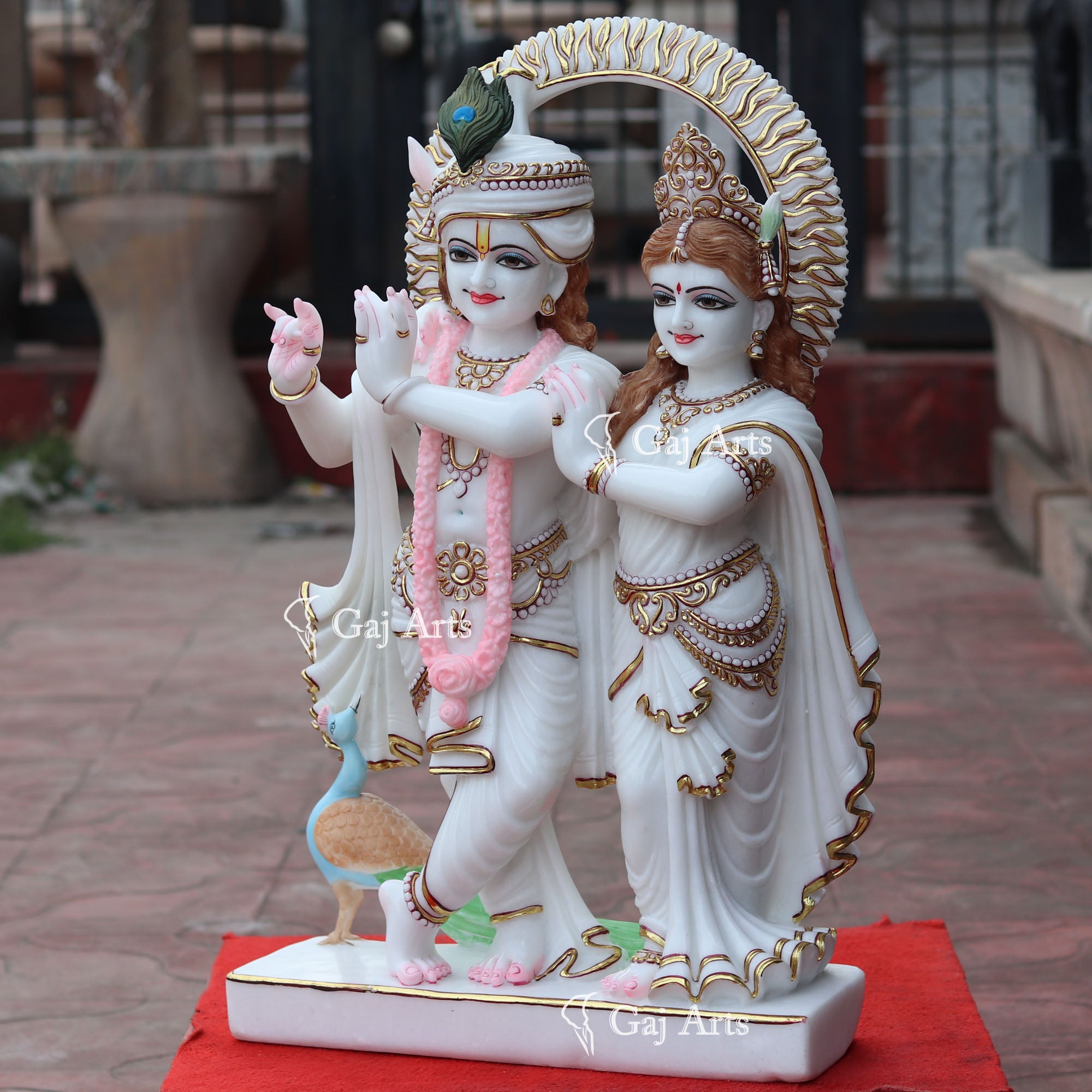 Divine Ashirwad Flute Radha Krishna Jodi Idol | 30 Inch