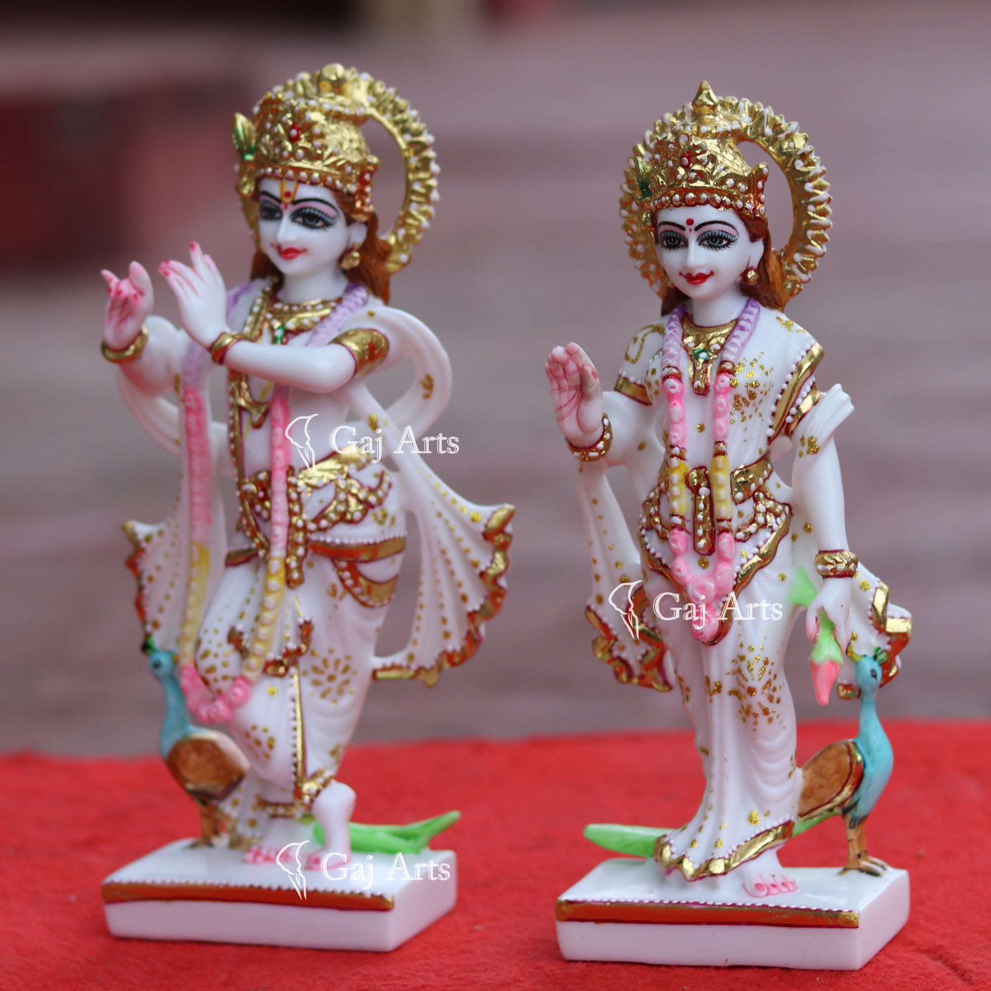Marble Radha Krishna Idol | 9 Inch
