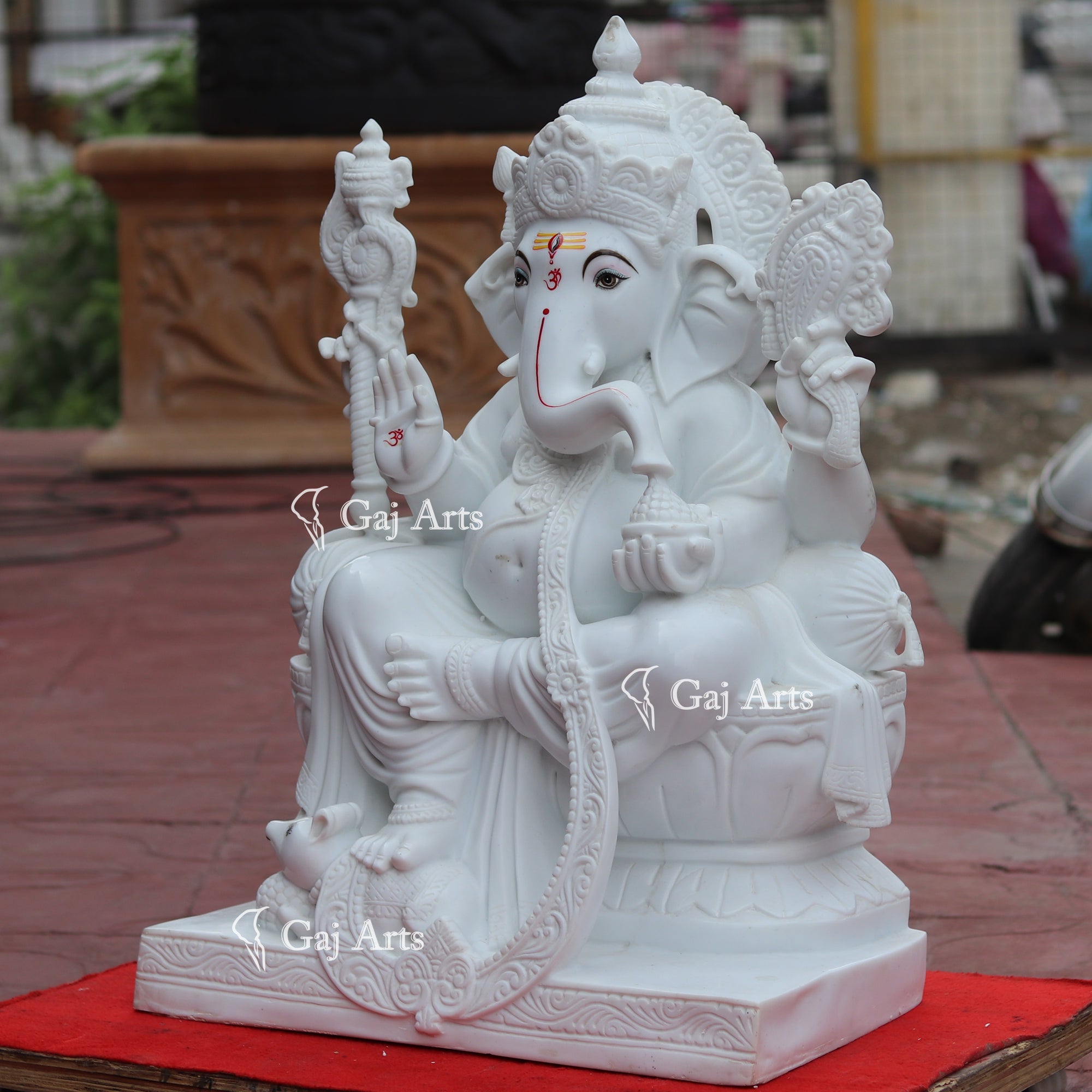 Makrana Marble Powder Ganesh Idol | 30 Inch