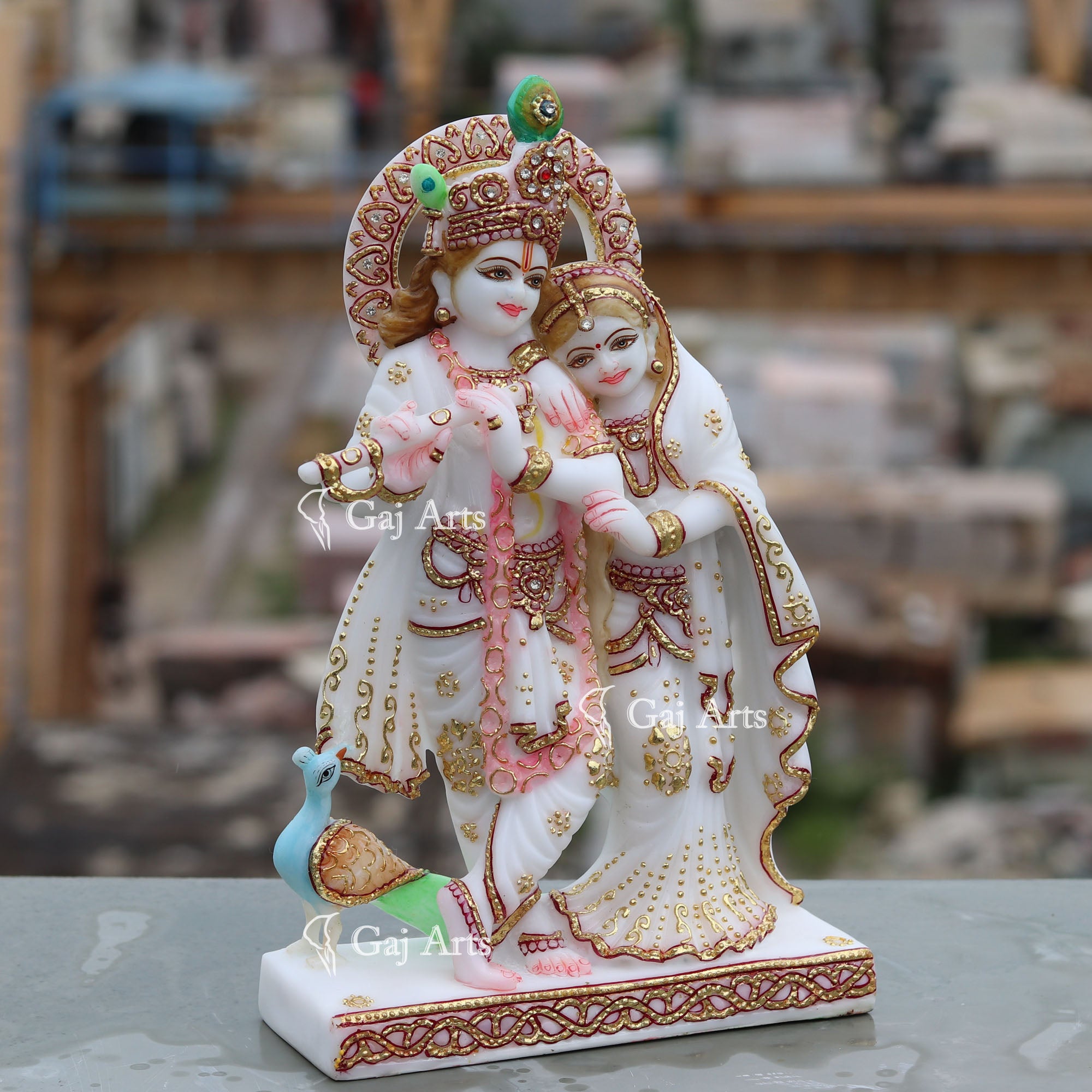 Marble Radha Krishna Jodi Idol | 12 Inch