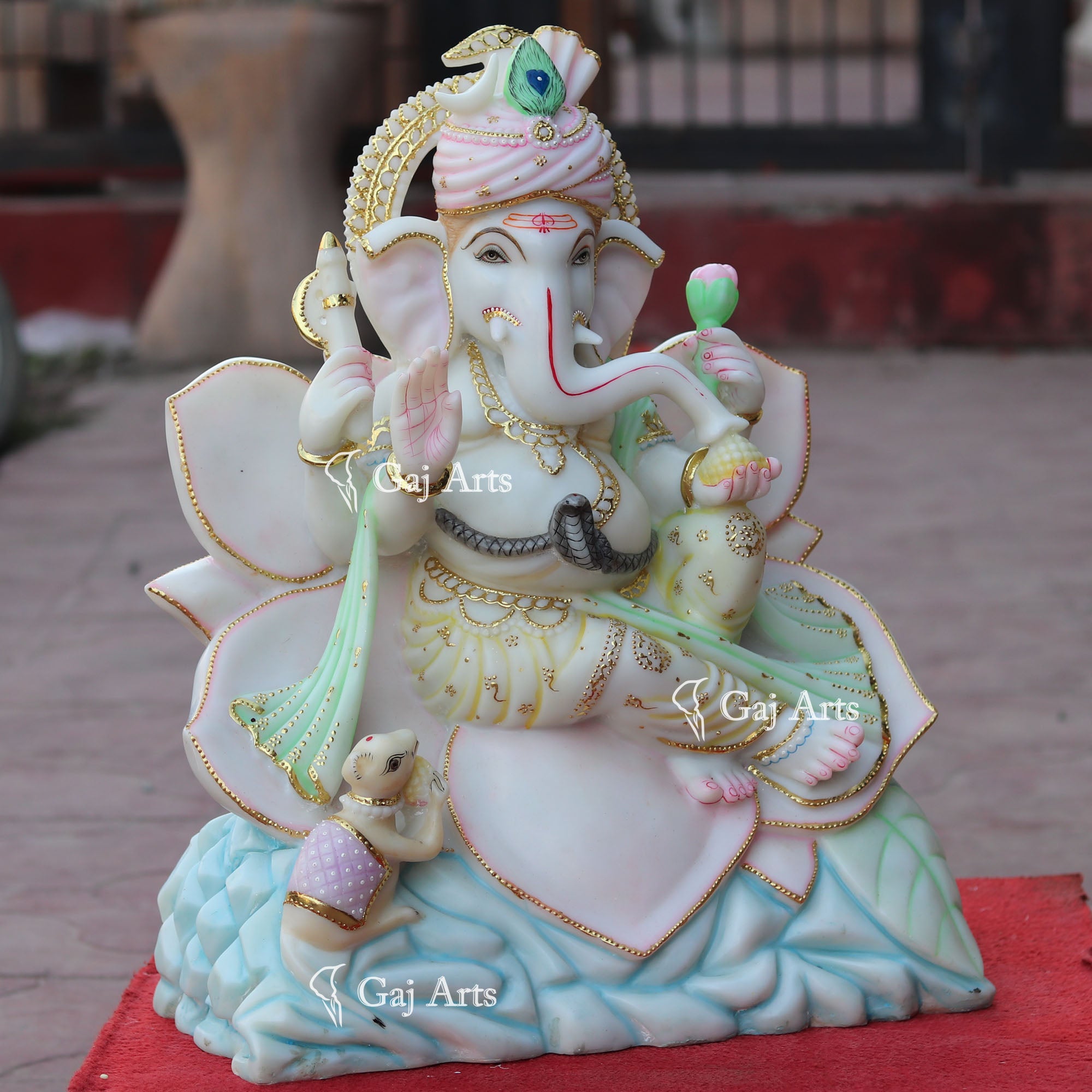 Makrana Marble Powder Ganesh Idol | 24 Inch