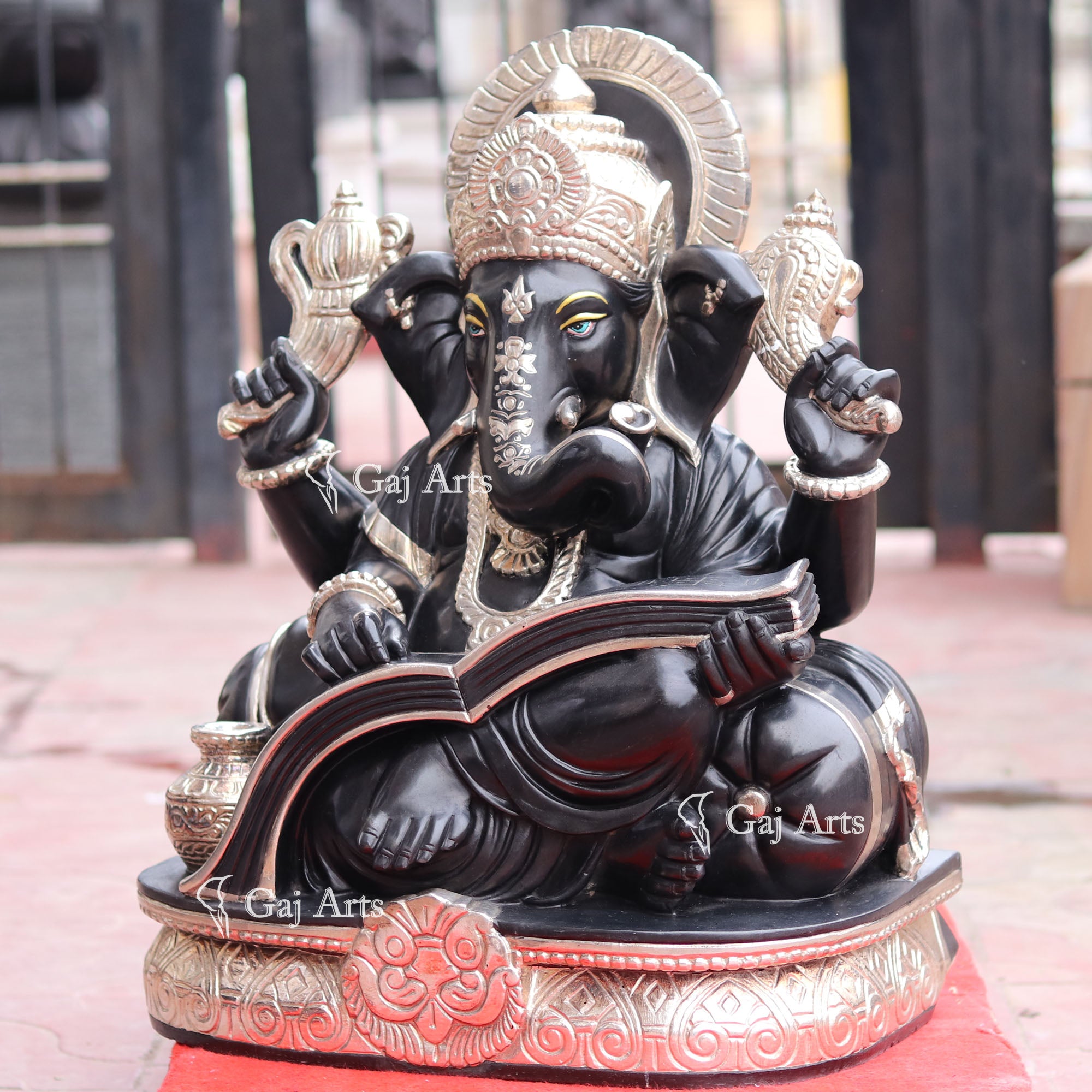 Rajasthan Black Marble Ganesh Statue | 24 Inch