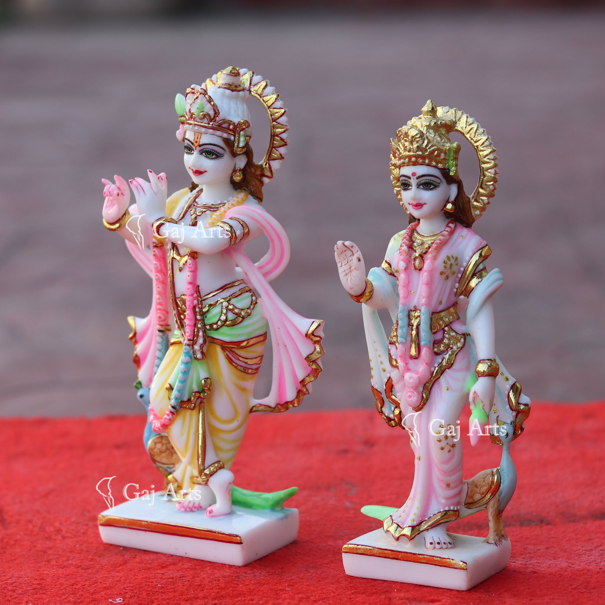 Marble Radha Krishna Statue | 9 Inch