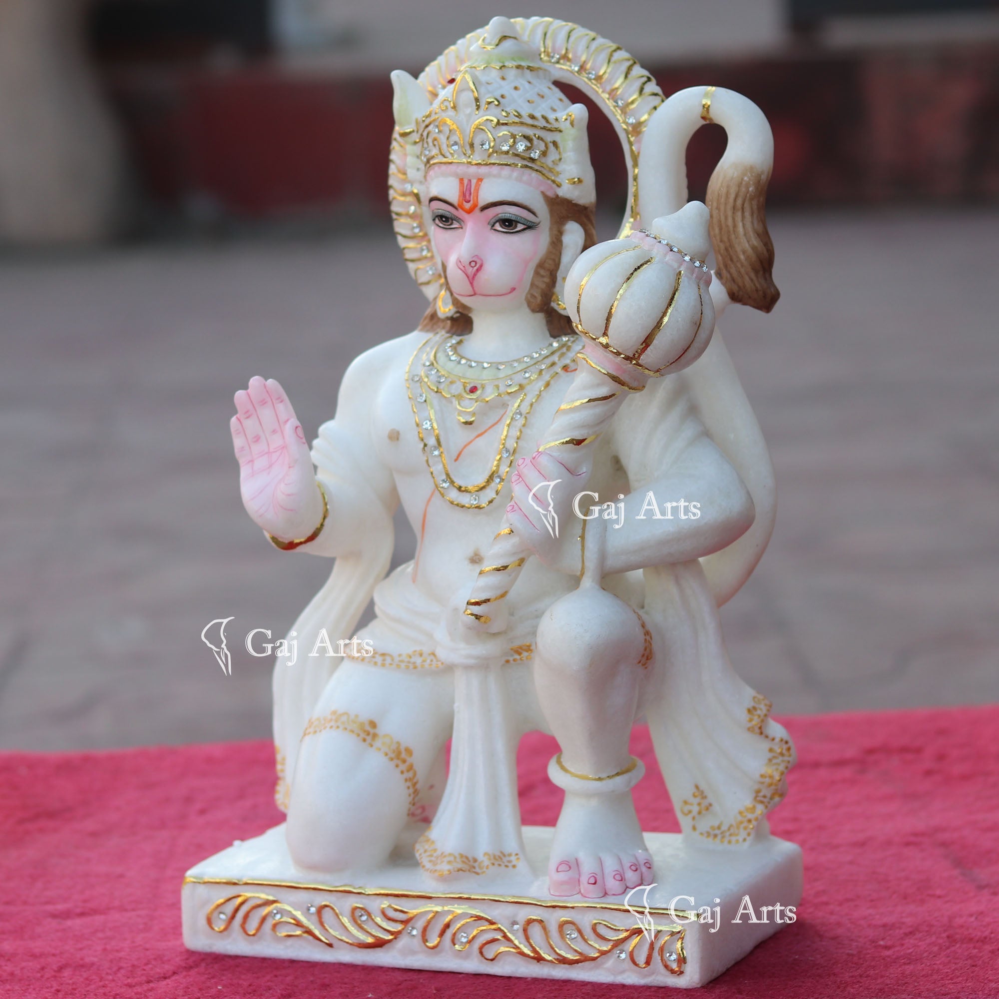 Makrana Marble Hanuman Ji Idol | 15 Inch